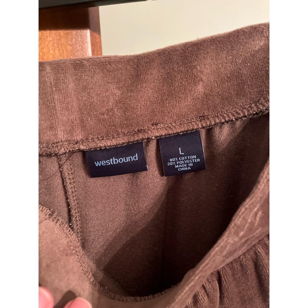 Westbound Brown Velour Women's Set size large - Picture 8 of 8